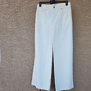 Gianni Bini White Wide Leg Flare Ecru Women's Jeans Size 27